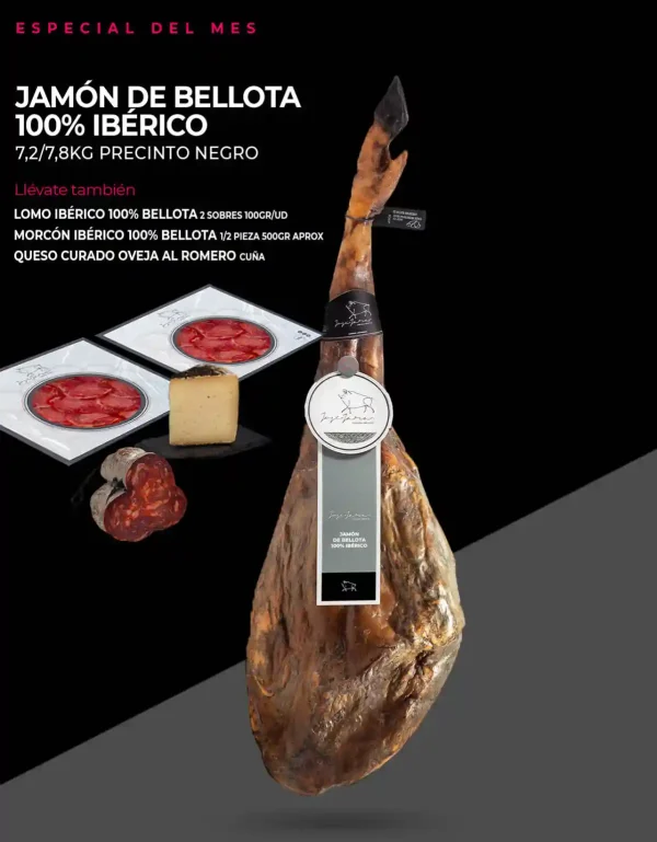 Jamon iberico de bellota 100% в наборе с мясным ассорти