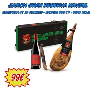 Jamon Gran Reserva Navidul + Chorizo + Вино Rioja